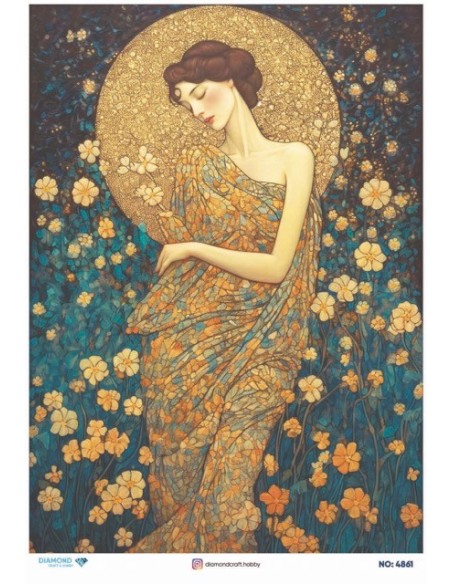 4861 Diamond Pirinç Dekopaj Kağıdı 30x42cm