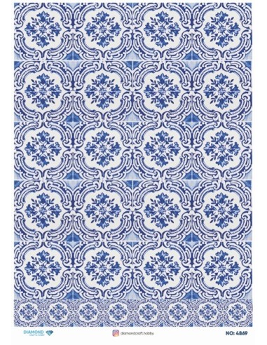 4869 Diamond Pirinç Dekopaj Kağıdı 30x42cm