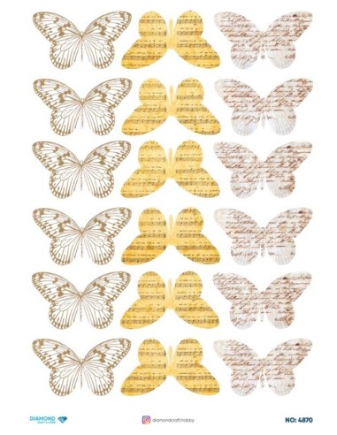 4870 Diamond Pirinç Dekopaj Kağıdı 30x42cm
