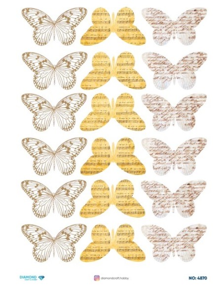 4870 Diamond Pirinç Dekopaj Kağıdı 30x42cm