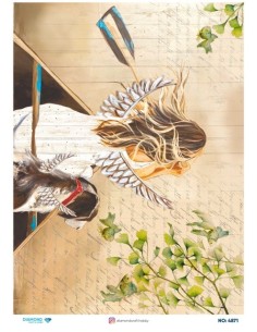4871 Diamond Pirinç Dekopaj Kağıdı 30x42cm