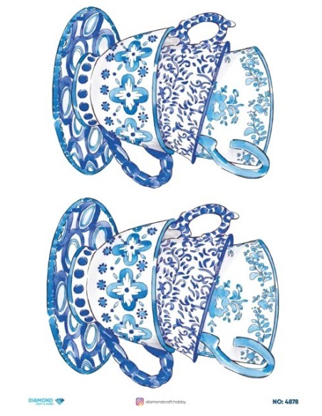 4878 Diamond Pirinç Dekopaj Kağıdı 30x42cm