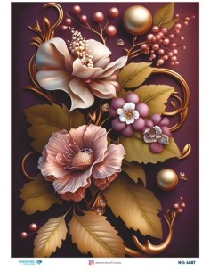 4887 Diamond Pirinç Dekopaj Kağıdı 30x42cm