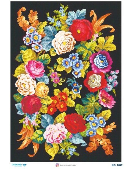 4897 Diamond Pirinç Dekopaj Kağıdı 30x42cm