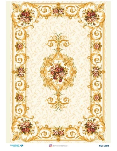 4908 Diamond Pirinç Dekopaj Kağıdı 30x42cm