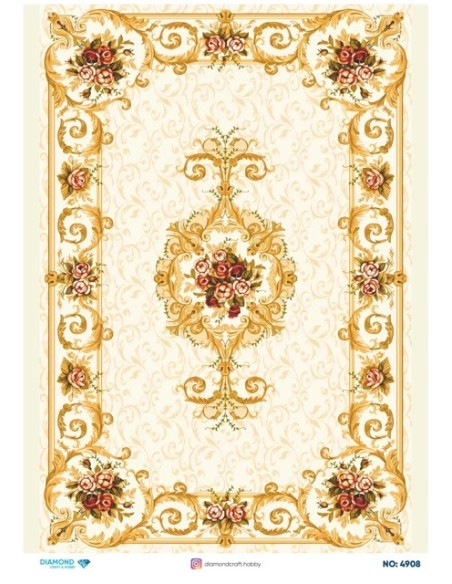 4908 Diamond Pirinç Dekopaj Kağıdı 30x42cm