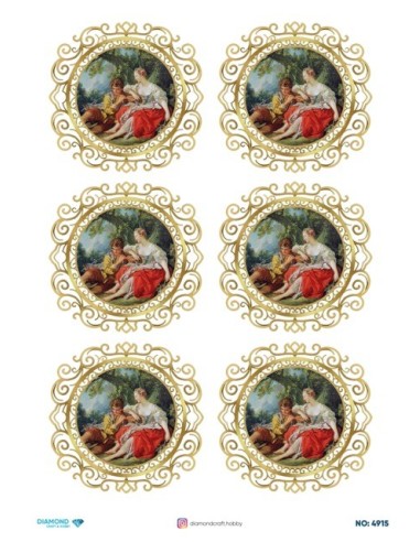 4915 Diamond Pirinç Dekopaj Kağıdı 30x42cm