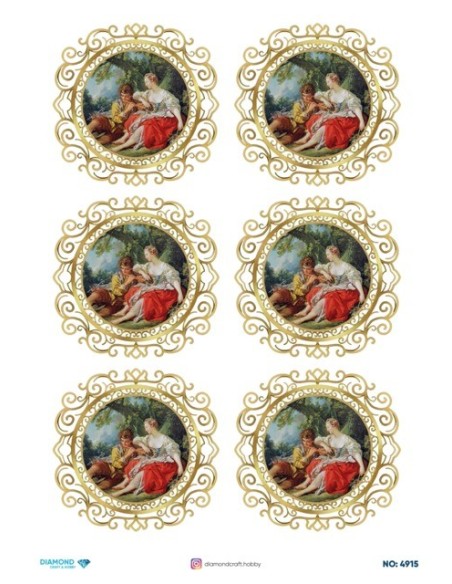 4915 Diamond Pirinç Dekopaj Kağıdı 30x42cm