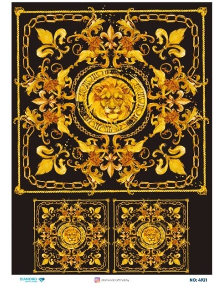 4921 Diamond Pirinç Dekopaj Kağıdı 30x42cm
