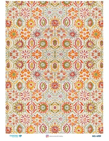 4939 Diamond Pirinç Dekopaj Kağıdı 30x42cm