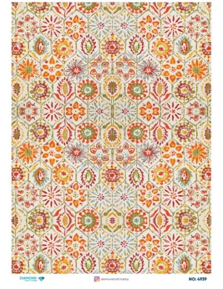 4939 Diamond Pirinç Dekopaj Kağıdı 30x42cm