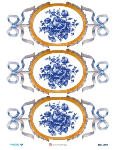 4940 Diamond Pirinç Dekopaj Kağıdı 30x42cm