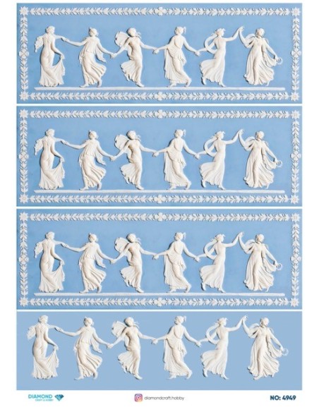 4949 Diamond Pirinç Dekopaj Kağıdı 30x42cm
