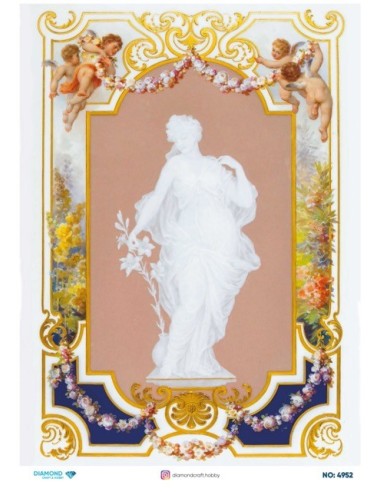 4952 Diamond Pirinç Dekopaj Kağıdı 30x42cm