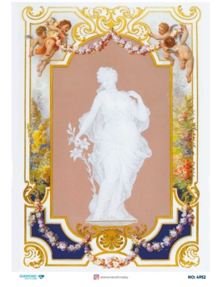 4952 Diamond Pirinç Dekopaj Kağıdı 30x42cm