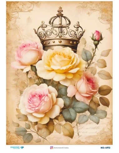 4972 Diamond Pirinç Dekopaj Kağıdı 30x42cm