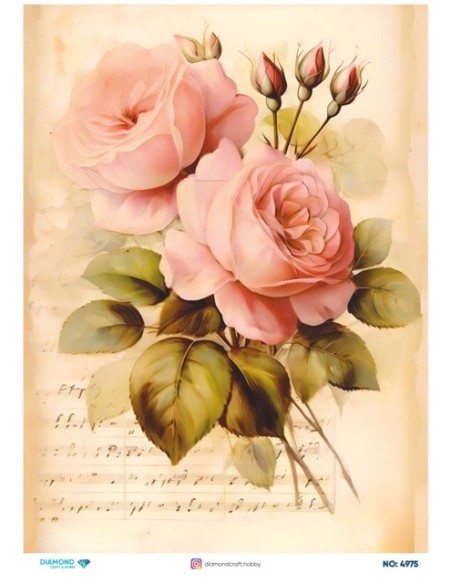 4975 Diamond Pirinç Dekopaj Kağıdı 30x42cm