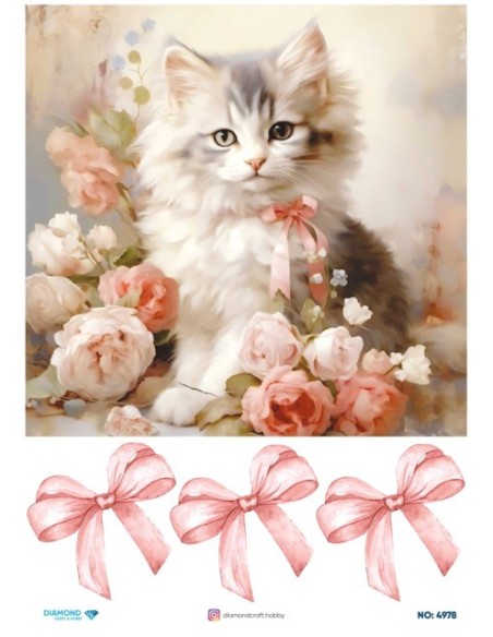 4978 Diamond Pirinç Dekopaj Kağıdı 30x42cm