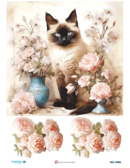 4980 Diamond Pirinç Dekopaj Kağıdı 30x42cm