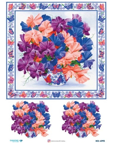 4993 Diamond Pirinç Dekopaj Kağıdı 30x42cm