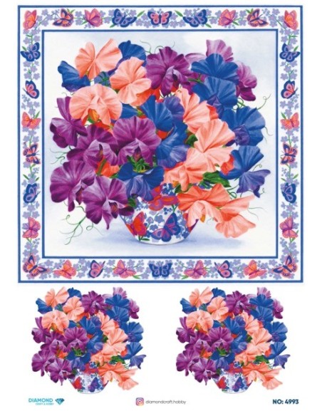 4993 Diamond Pirinç Dekopaj Kağıdı 30x42cm