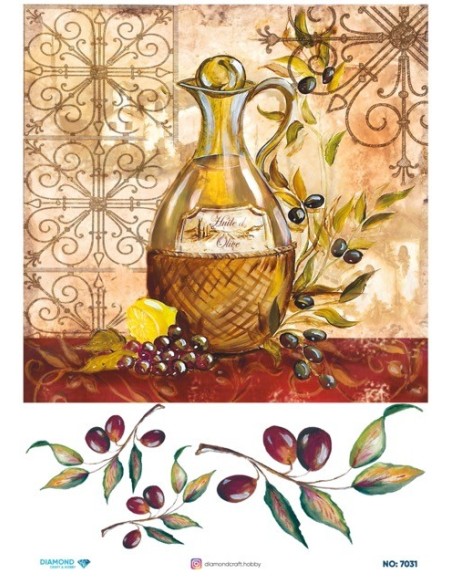 7031 Diamond Pirinç Dekopaj Kağıdı 30x42cm