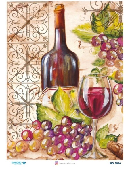7044 Diamond Pirinç Dekopaj Kağıdı 30x42cm