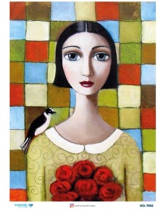 7052 Diamond Pirinç Dekopaj Kağıdı 30x42cm