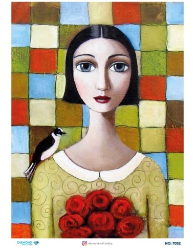 7052 Diamond Pirinç Dekopaj Kağıdı 30x42cm