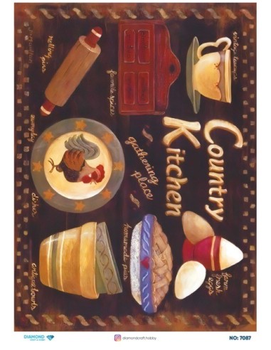 7087 Diamond Pirinç Dekopaj Kağıdı 30x42cm