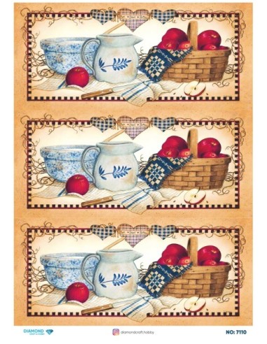 7110 Diamond Pirinç Dekopaj Kağıdı 30x42cm