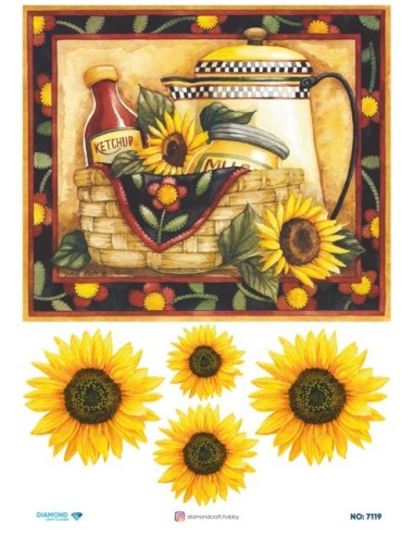 7119 Diamond Pirinç Dekopaj Kağıdı 30x42cm