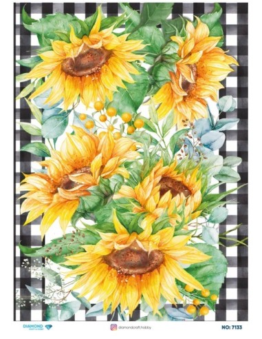 7133 Diamond Pirinç Dekopaj Kağıdı 30x42cm
