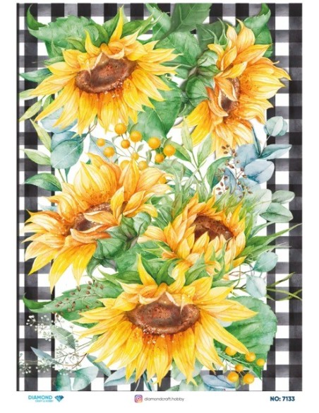 7133 Diamond Pirinç Dekopaj Kağıdı 30x42cm