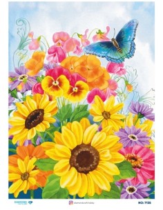 7135 Diamond Pirinç Dekopaj Kağıdı 30x42cm