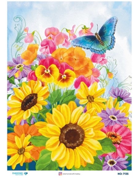 7135 Diamond Pirinç Dekopaj Kağıdı 30x42cm