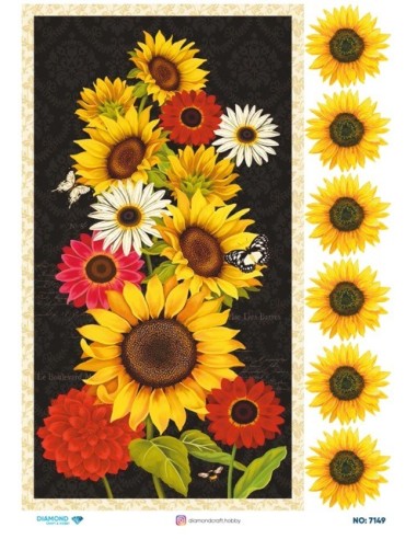 7149 Diamond Pirinç Dekopaj Kağıdı 30x42cm