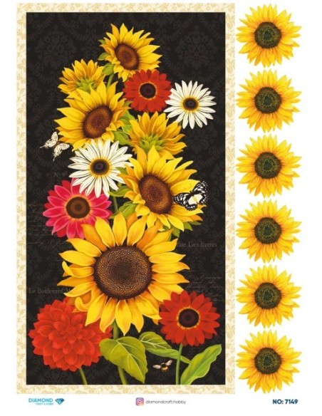 7149 Diamond Pirinç Dekopaj Kağıdı 30x42cm