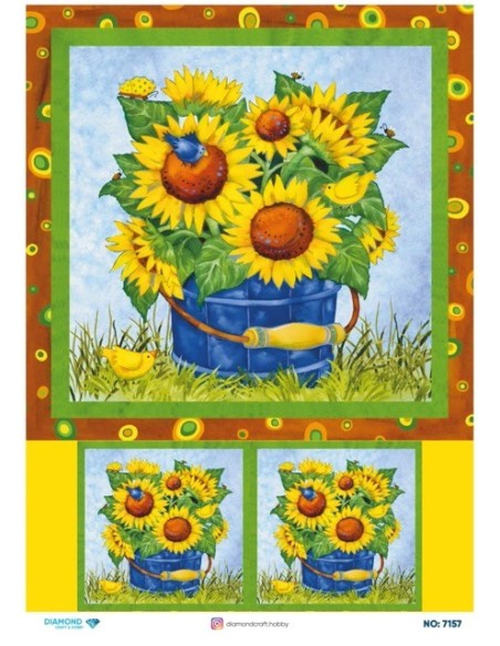 7157 Diamond Pirinç Dekopaj Kağıdı 30x42cm