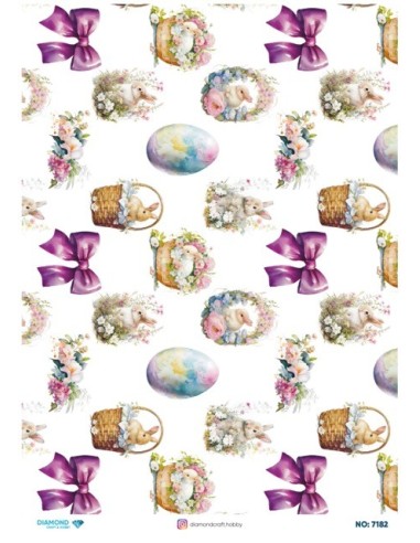7182 Diamond Pirinç Dekopaj Kağıdı 30x42cm