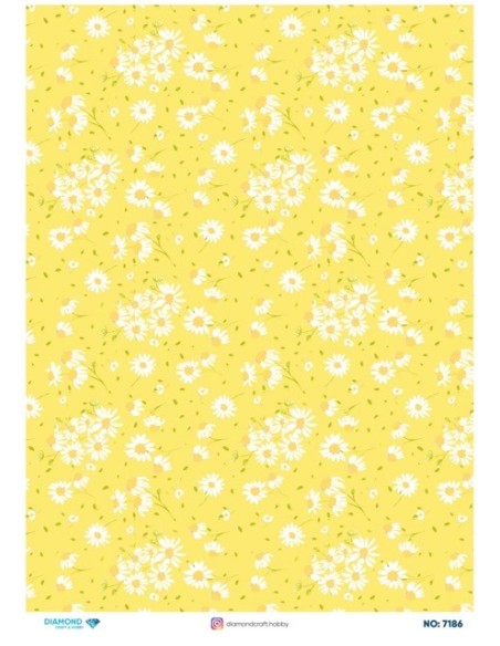 7186 Diamond Pirinç Dekopaj Kağıdı 30x42cm