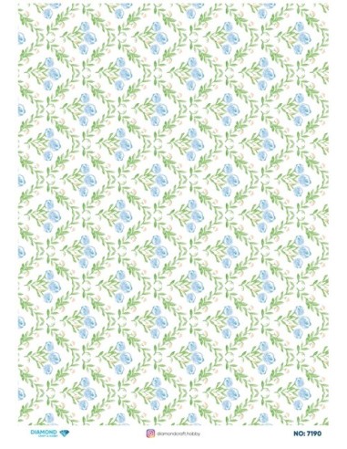 7190 Diamond Pirinç Dekopaj Kağıdı 30x42cm
