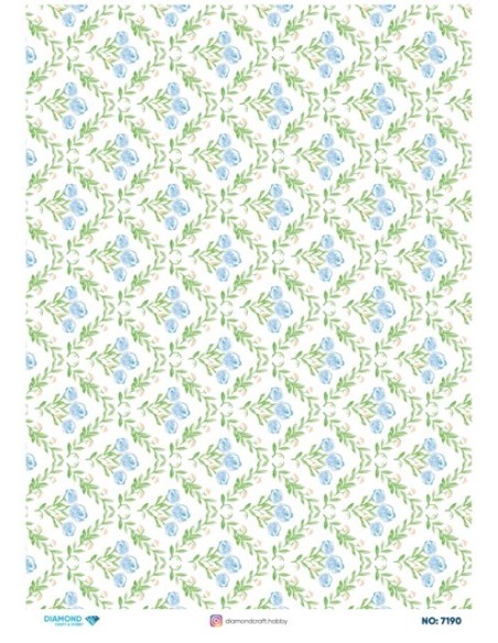 7190 Diamond Pirinç Dekopaj Kağıdı 30x42cm