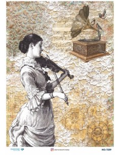 7239 Diamond Pirinç Dekopaj Kağıdı 30x42cm