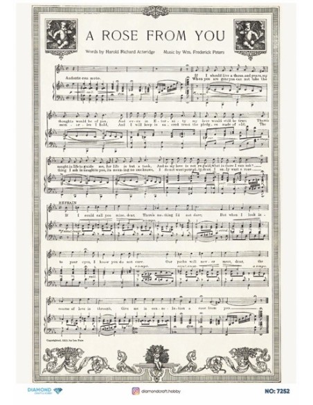7252 Diamond Pirinç Dekopaj Kağıdı 30x42cm