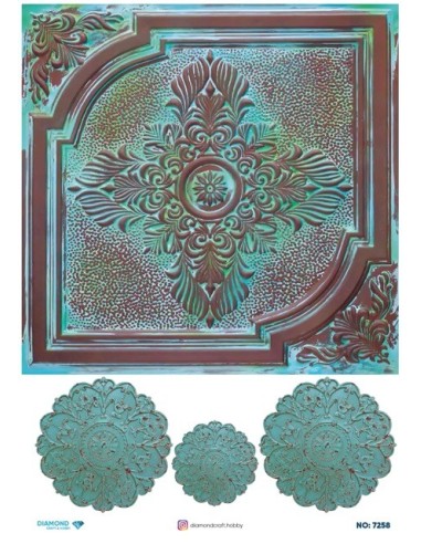 7258 Diamond Pirinç Dekopaj Kağıdı 30x42cm