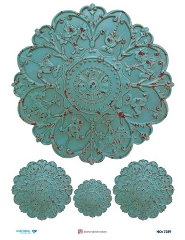 7259 Diamond Pirinç Dekopaj Kağıdı 30x42cm