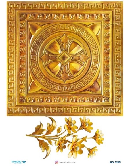 7265 Diamond Pirinç Dekopaj Kağıdı 30x42cm