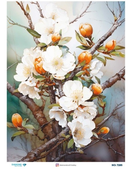 7285 Diamond Pirinç Dekopaj Kağıdı 30x42cm