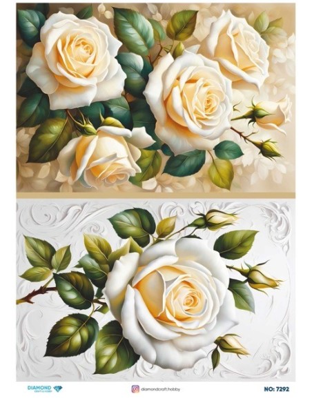7292 Diamond Pirinç Dekopaj Kağıdı 30x42cm